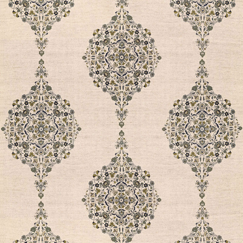 Mehndi linen print | Smoke