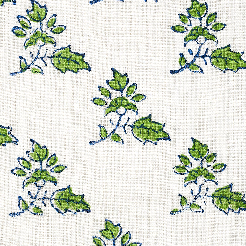 Torbay hand blocked print | Green