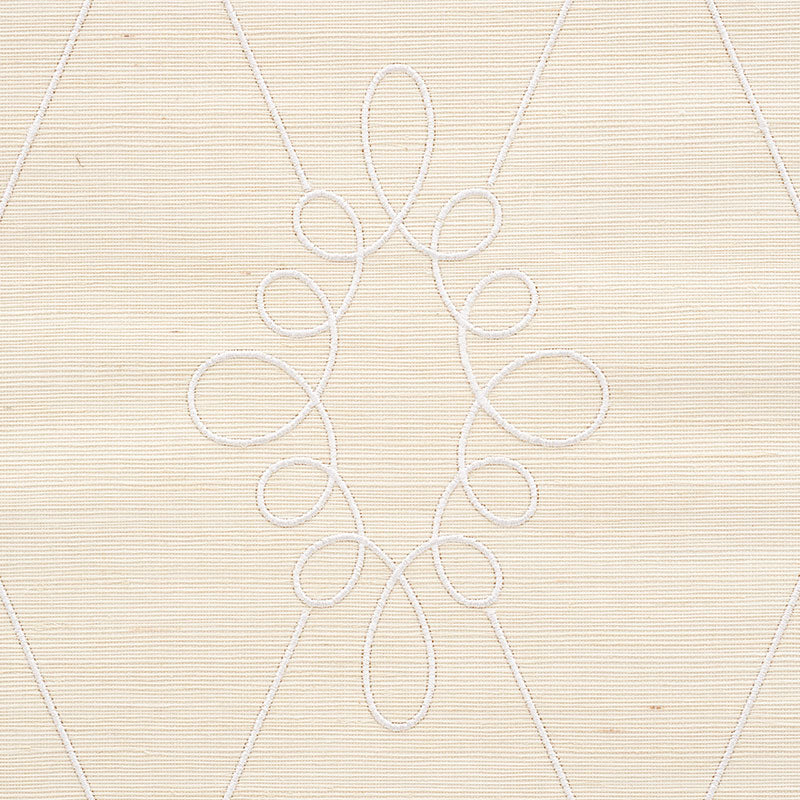 Sylvie embroidered sisal | Ivory