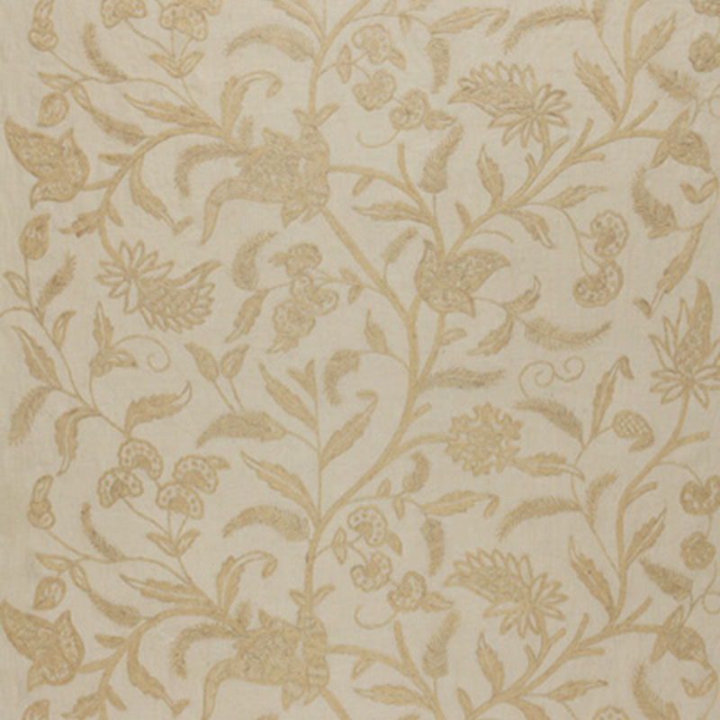 Amagansett linen crewel | Ecru
