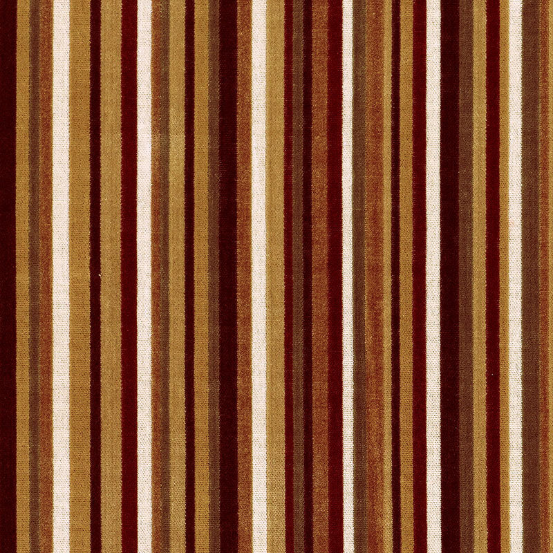 Syncopated velvet stripe | Bronze / wine