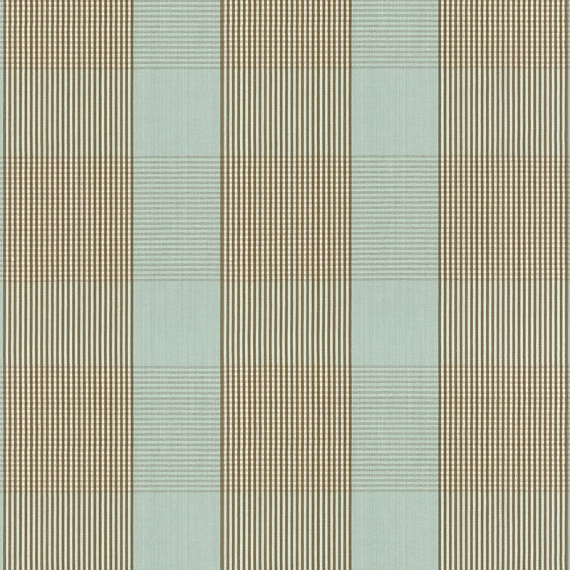 Avon gingham plaid | Mocha/aqua