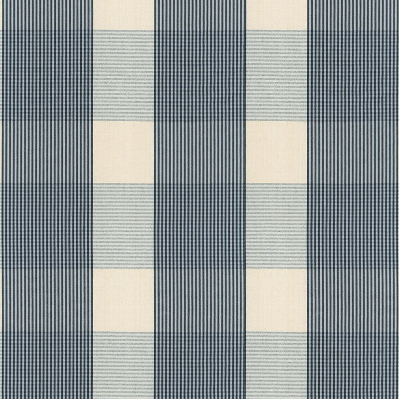 Avon gingham plaid | Indigo/sky