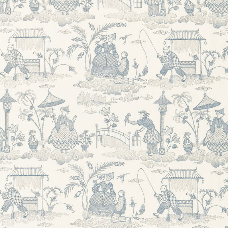 Bassano embroidered toile | Delft