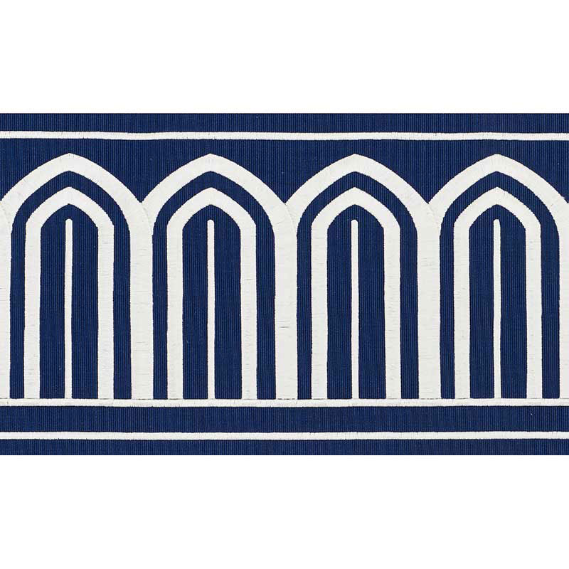 Arches embroidered tape wide | Marine