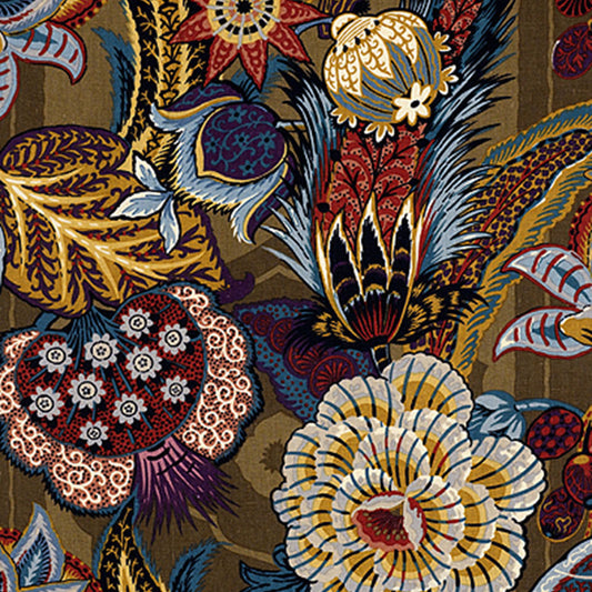 Zanzibar linen print | Cerulean