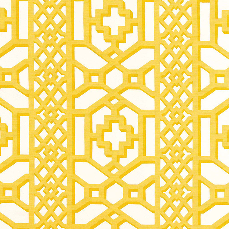 Zanzibar trellis chintz | Canary