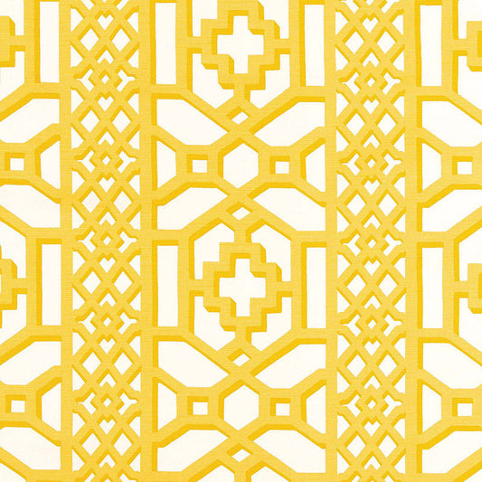 Zanzibar trellis chintz | Canary