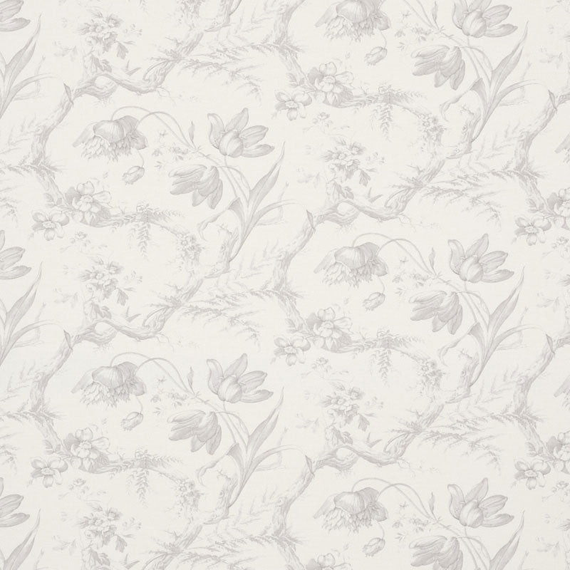 Toile de fleurs | Grisaille