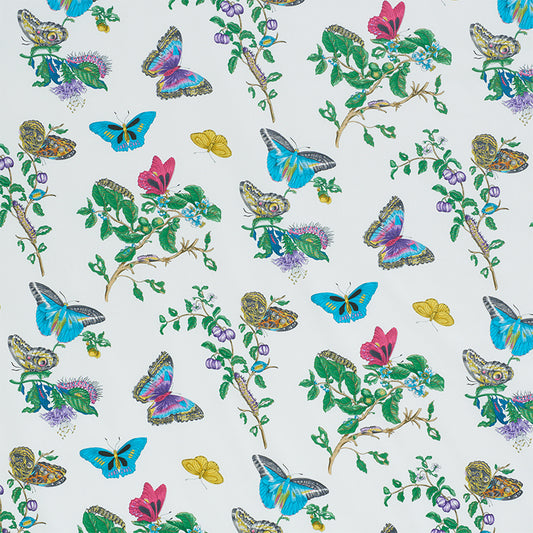 Baudin butterfly chintz | Turquoise