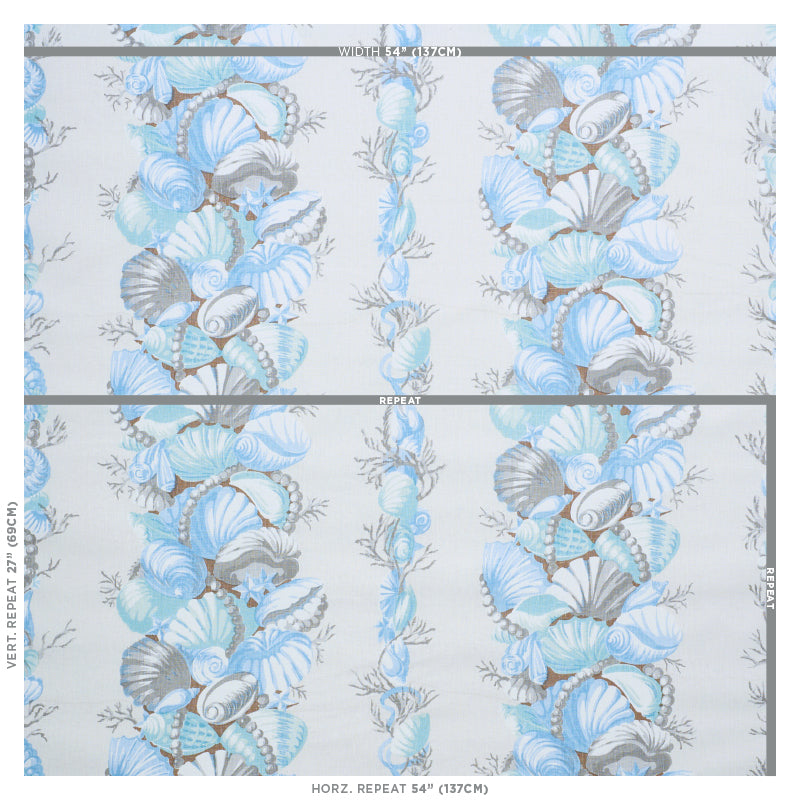 Bedolina chintz | Blue & grey