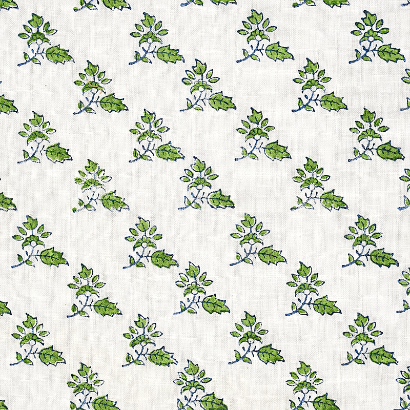 Torbay hand blocked print | Green