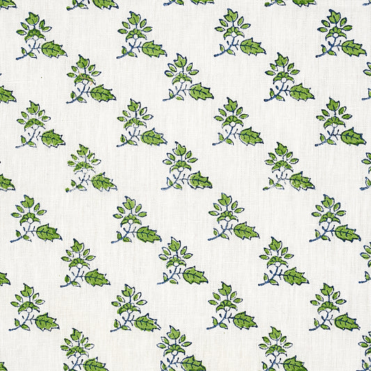 Torbay hand blocked print | Green