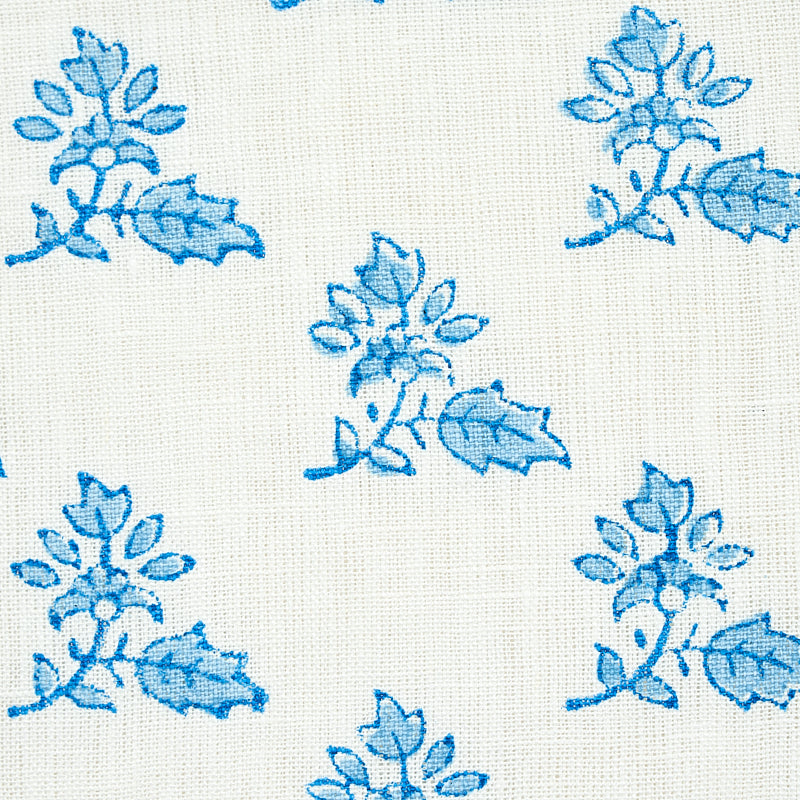 Torbay hand blocked print | Blue
