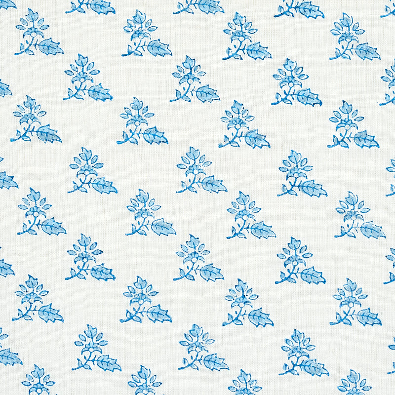 Torbay hand blocked print | Blue