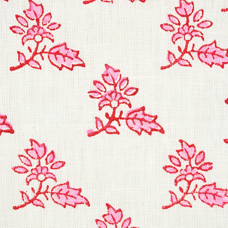 Torbay hand blocked print | Pink