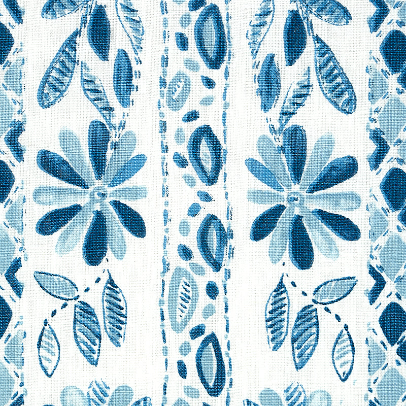 Zinnia handmade print | Blue