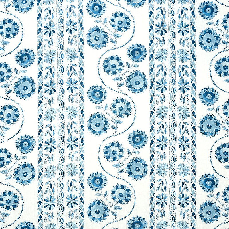Zinnia handmade print | Blue