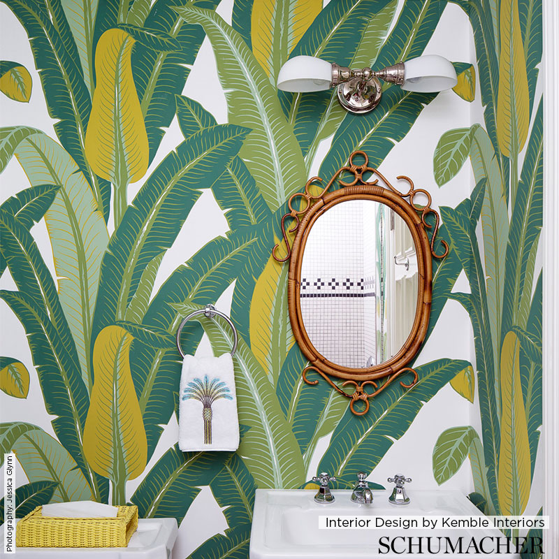 Tropical isle | Green on white