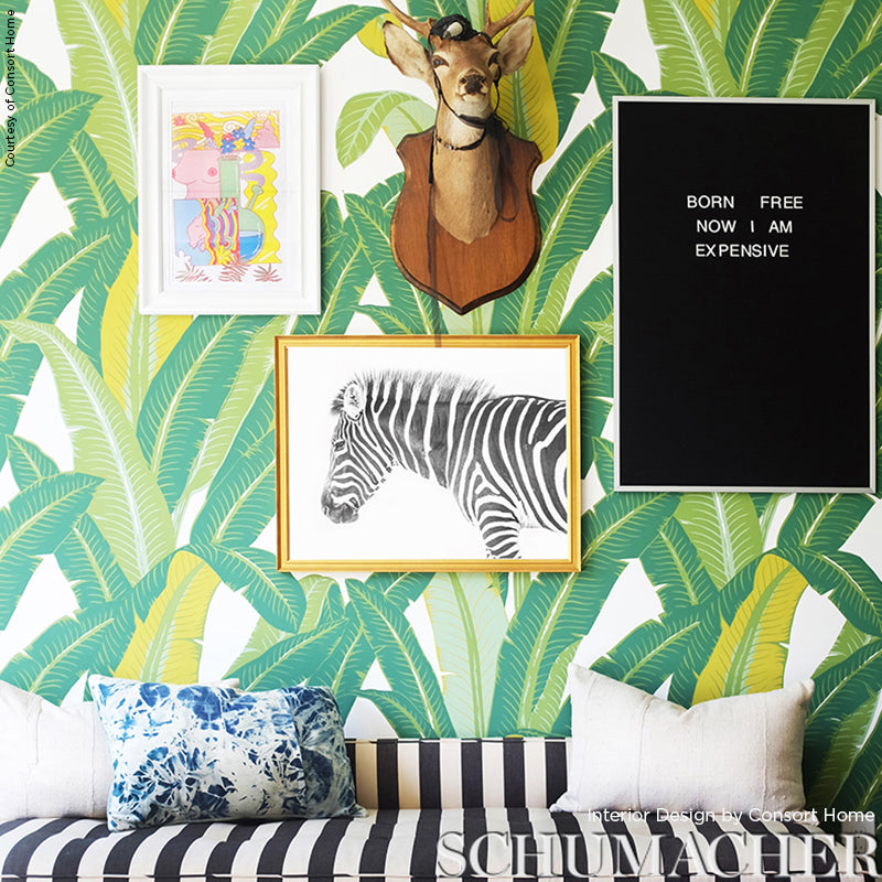 Tropical isle | Green on white