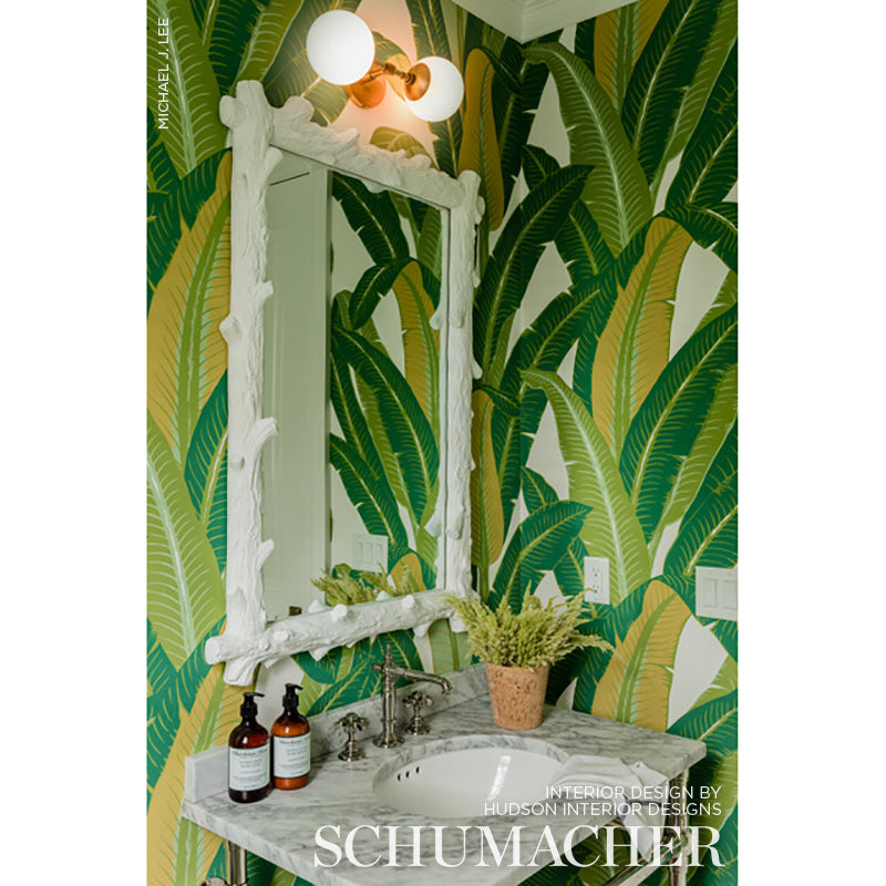 Tropical isle | Green on white