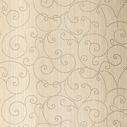 Beaded scroll | Aged silver