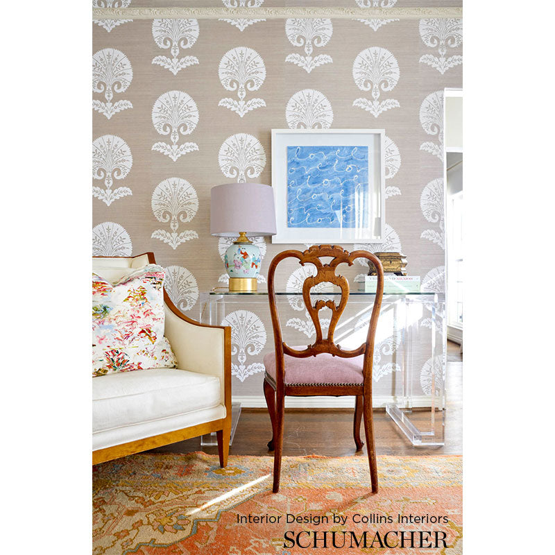 Ottoman flower sisal | Fog
