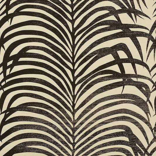 Zebra palm sisal | Black on ivory