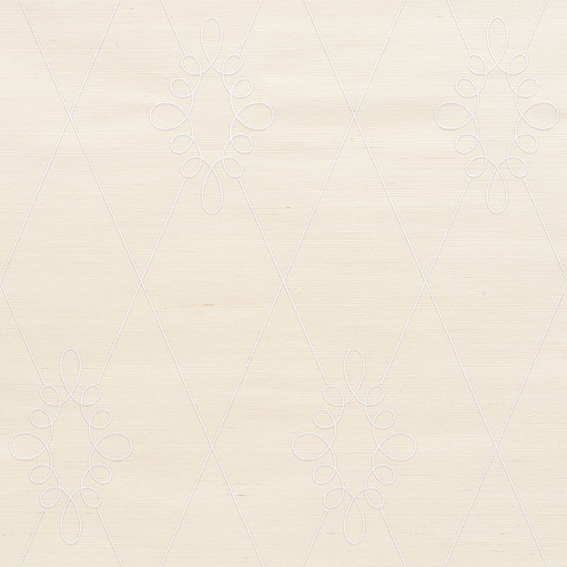Sylvie embroidered sisal | Ivory