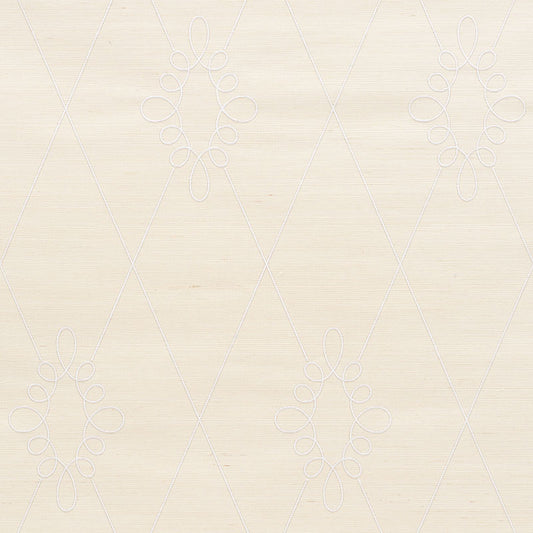 Sylvie embroidered sisal | Ivory