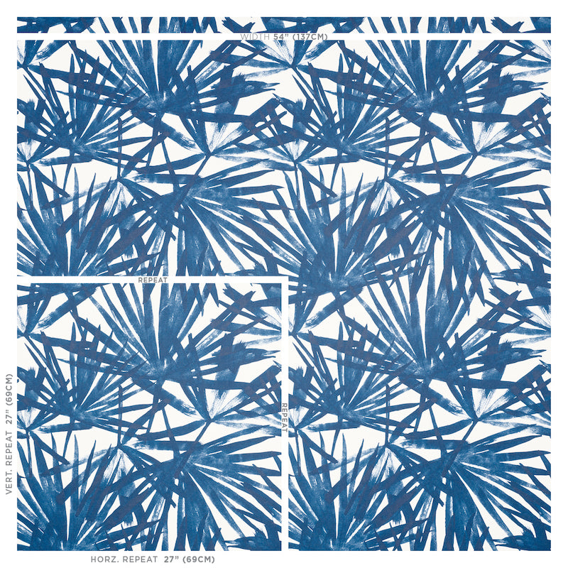 Sunlit palm | Blue
