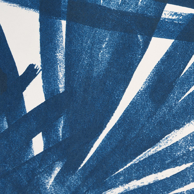 Sunlit palm | Blue