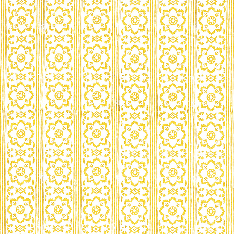 Sunda hand blocked print | Yellow