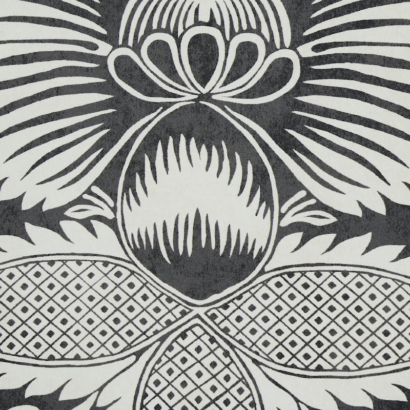 Villandry damask print | Black