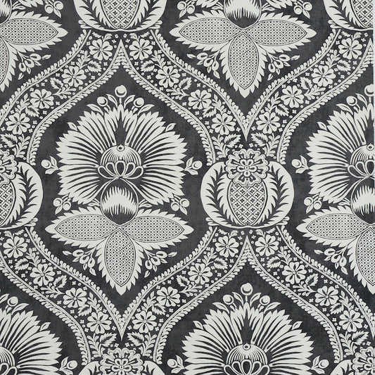 Villandry damask print | Black