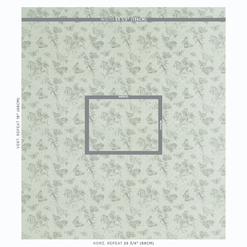 Baudin butterfly linen | Black