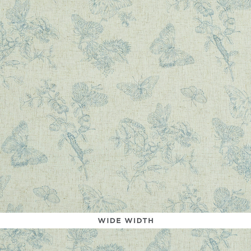 Baudin butterfly linen | Blue