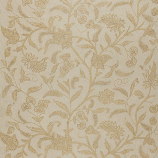 Amagansett linen crewel | Ecru
