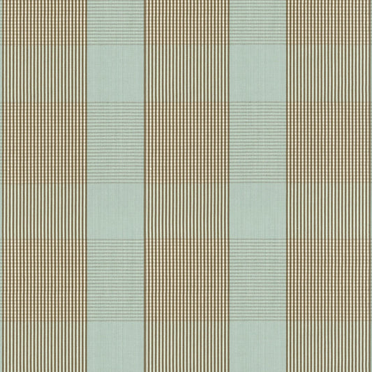 Avon gingham plaid | Mocha/aqua