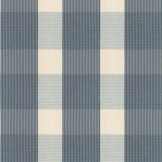 Avon gingham plaid | Indigo/sky