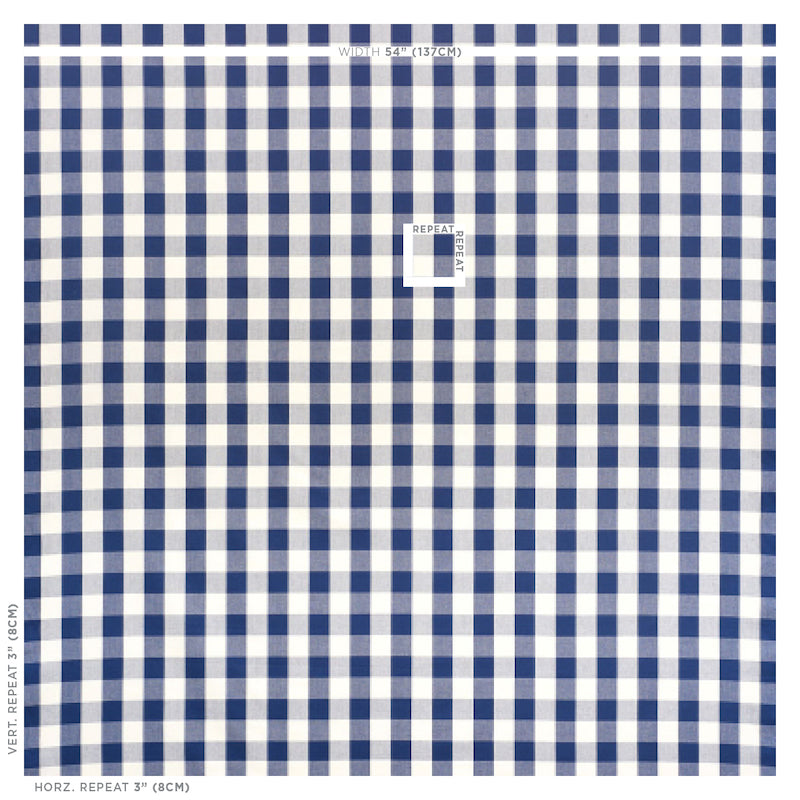 Camden cotton check | Navy