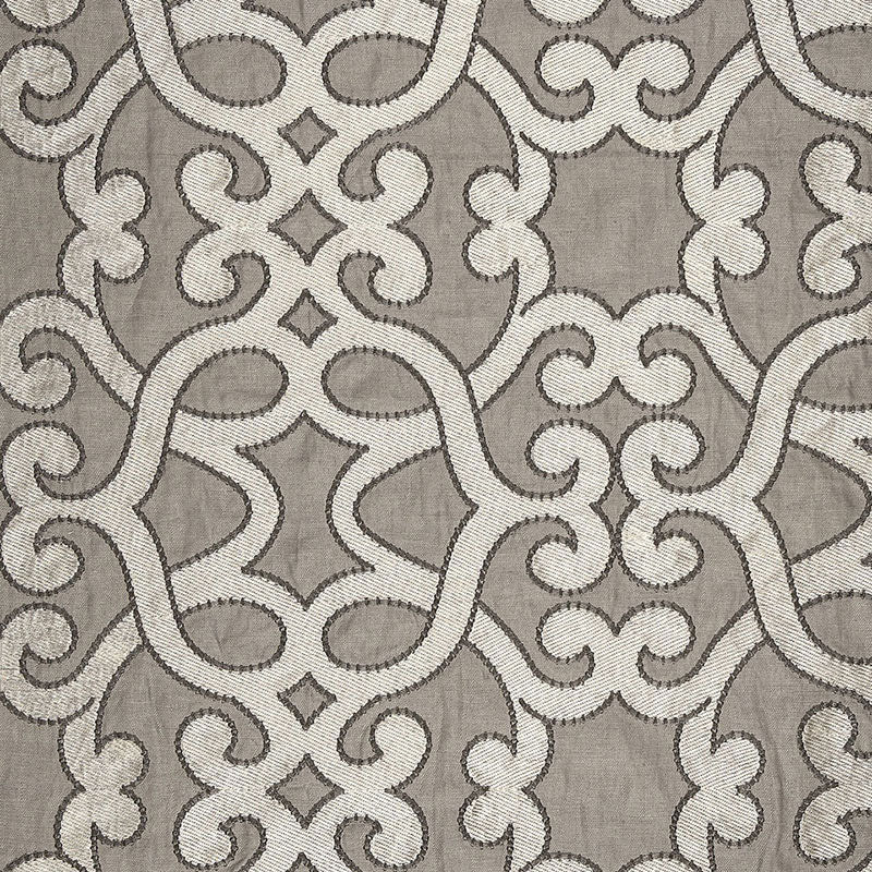 Amboise linen embroidery | Zinc