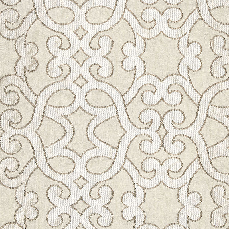 Amboise linen embroidery | Oyster