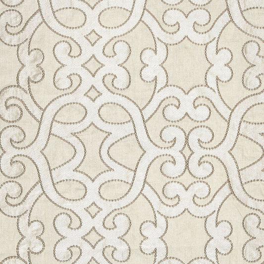 Amboise linen embroidery | Oyster