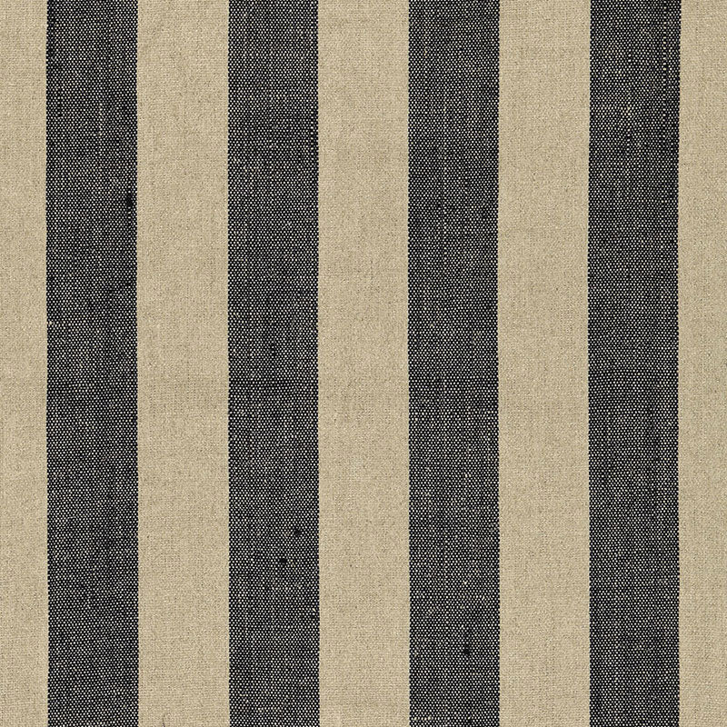 Augustin linen stripe | Ebony / linen
