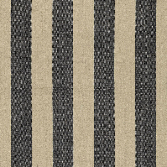 Augustin linen stripe | Ebony / linen