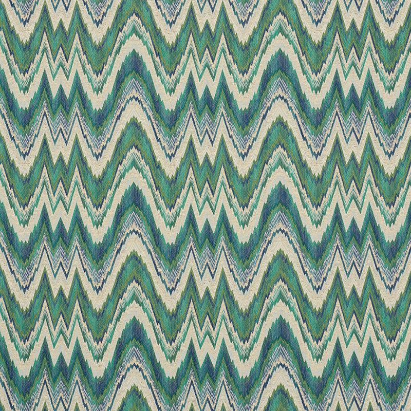 Valkyrie flame stitch | Emerald & peacock
