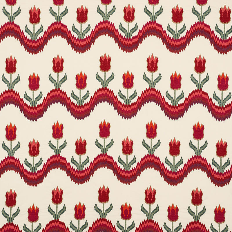 Tulip flamestitch embroidery | Vermilion