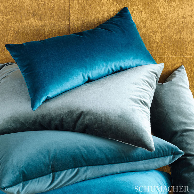 Venetian silk velvet | Cadet