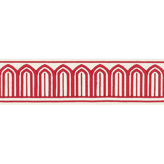 Arches embroidered tape | Red